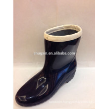 2014 Man's Cheap Rain Boots With Fabric Upper Fashion Flat Bottom Man's Rain Shoes W-R021